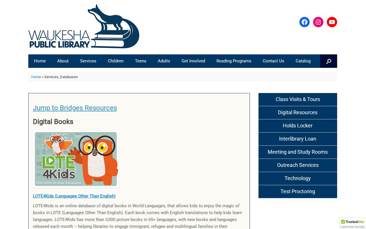 Waukesha County residents directory library databases