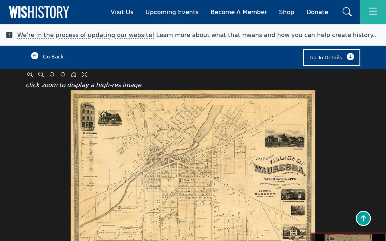 Waukesha County residents directory 1871 map